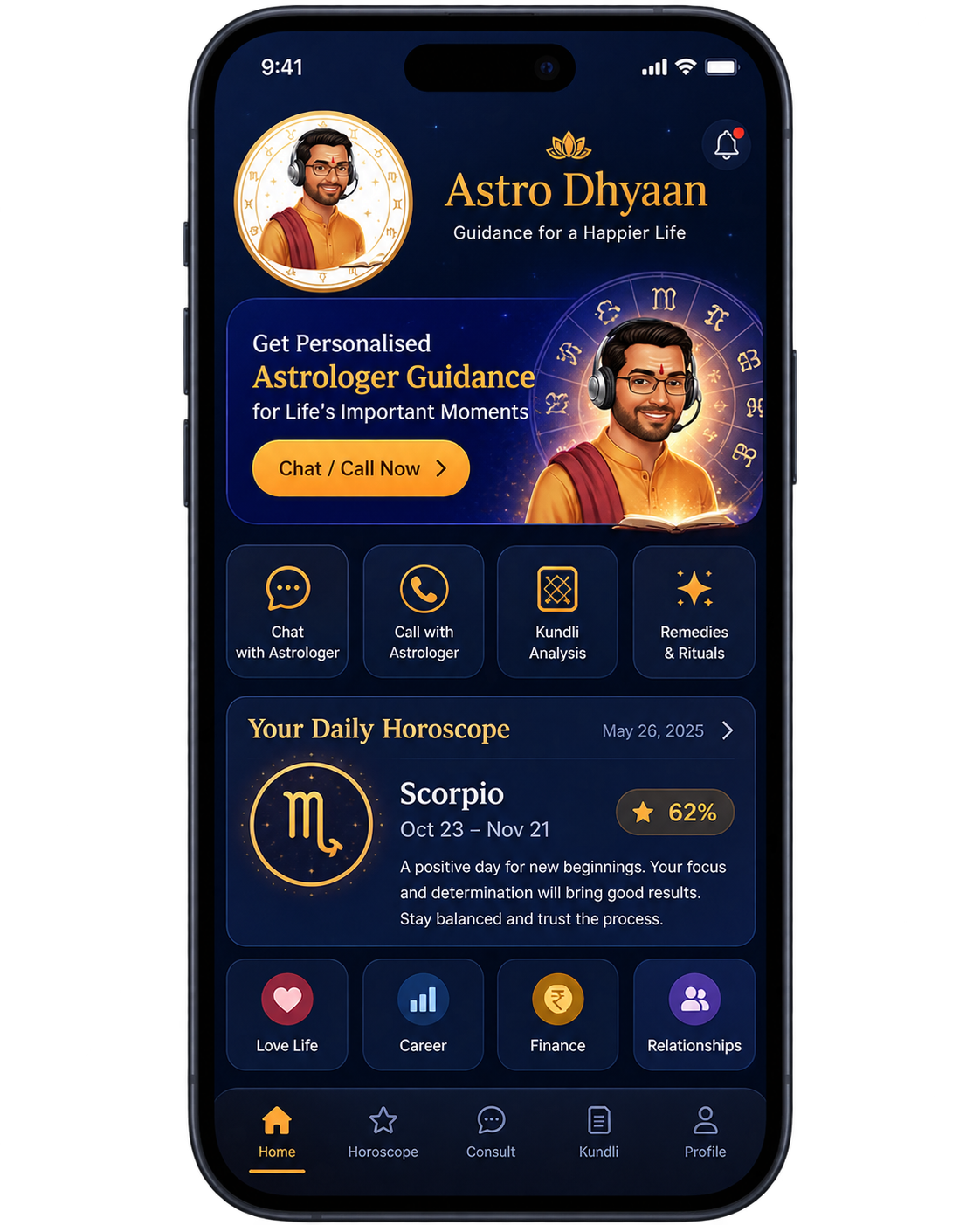 Astro Dhyaan app preview